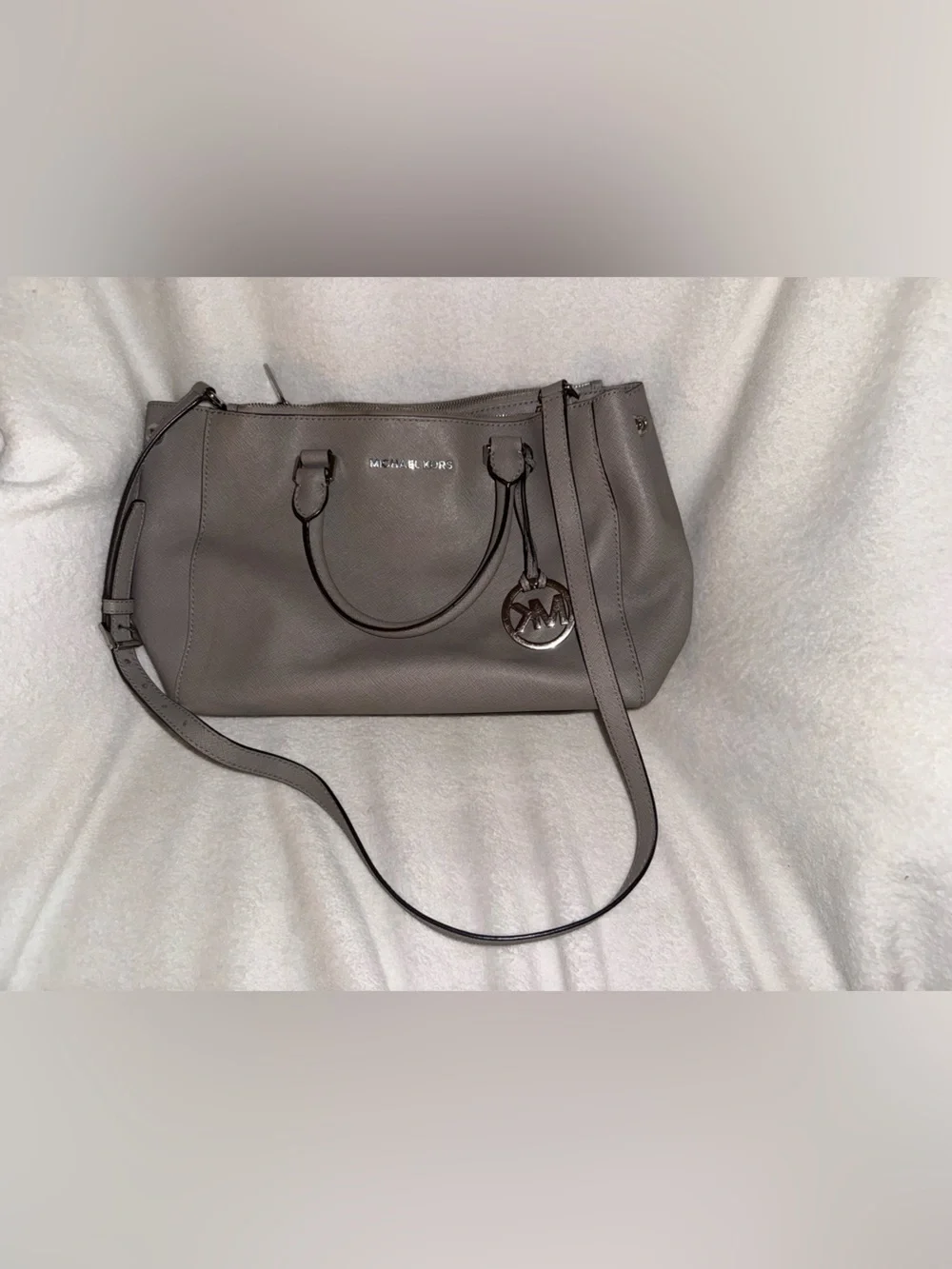 Michael Kors Saffiano leather top-zip satchel